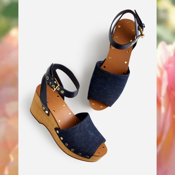 MADEWELL The Anouk Denim Platform Clog Sandals - Picture 3 of 12